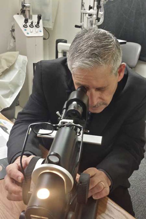 Doug Wohl at work Optical Lens Laboratory