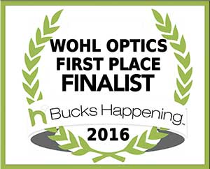 Award 2016 Bucks County Happening First Place Finalist Wohl Optics