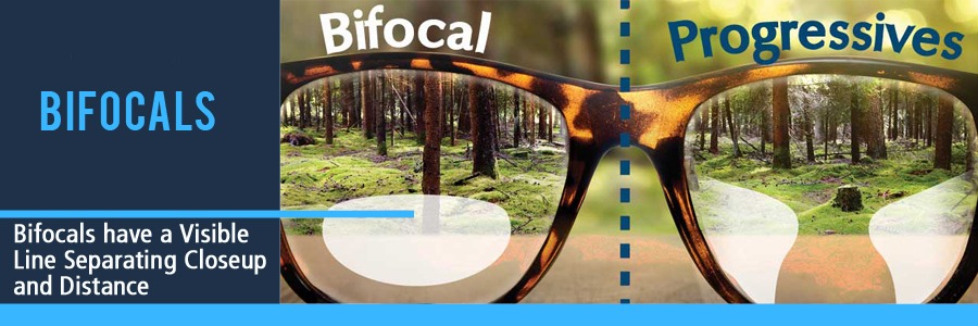 Bifocals are used for Closeup and Distance with a Visible Line